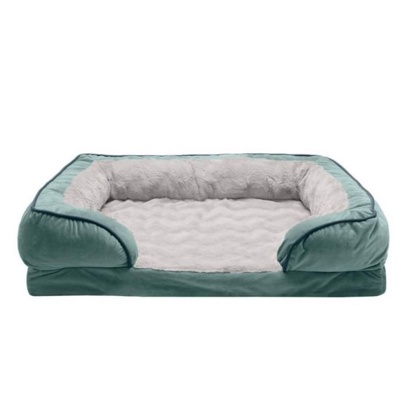 FurHaven Velvet Waves Perfect Comfort Orthopedic Sofa Cat & Dog Bed - Picture 1 of 6